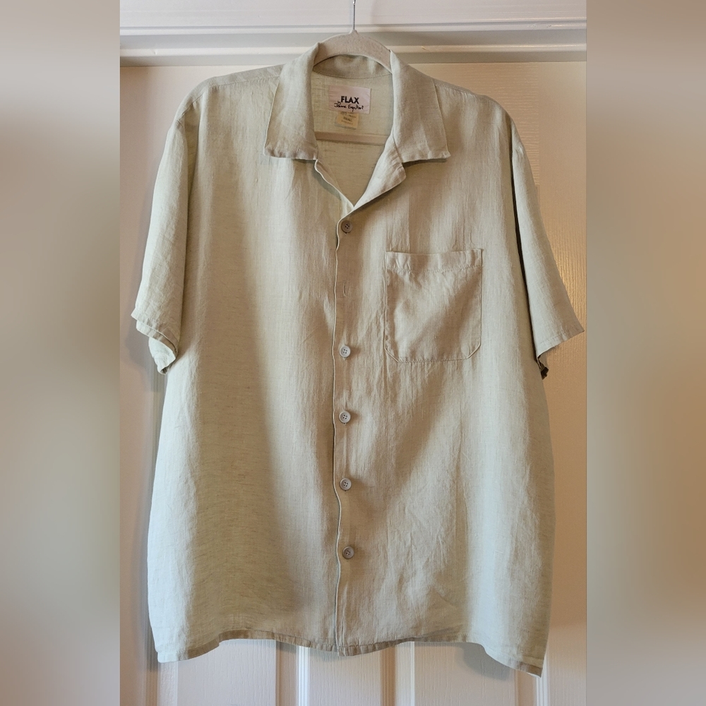 FLAX BY JEANNE ENGELHART button down 100% linen
